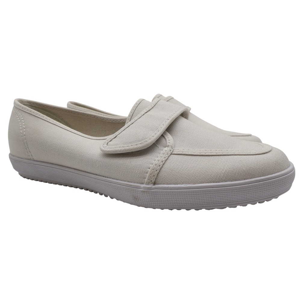 Grasshoppers‎ Skipjack II Shoes Womens 7.5W White Canvas Slip On Y2K Vintage